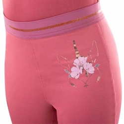 QHP Junior ridetights JAZZ / Dessert Rose - Med blomster dekoration